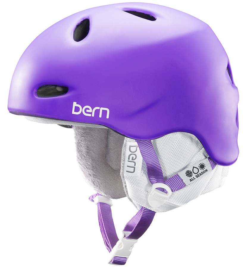 Bern Berkeley Women's Ski/Snowboard Helmet, XS/S, Matte Purple